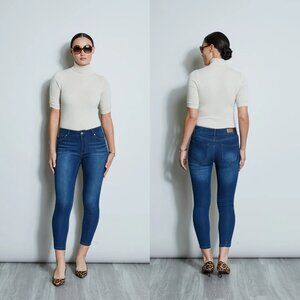 NWT New Tahari Kelly Mid-Rise Skinny Blue Jeans Size 12 Petite